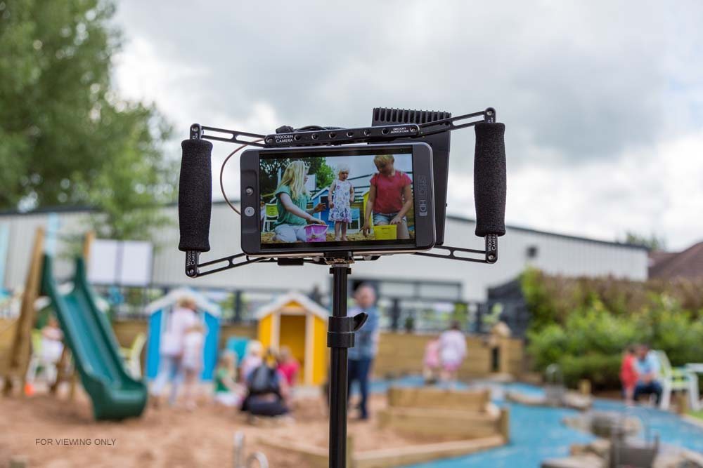 Camera operator capturing a production on location